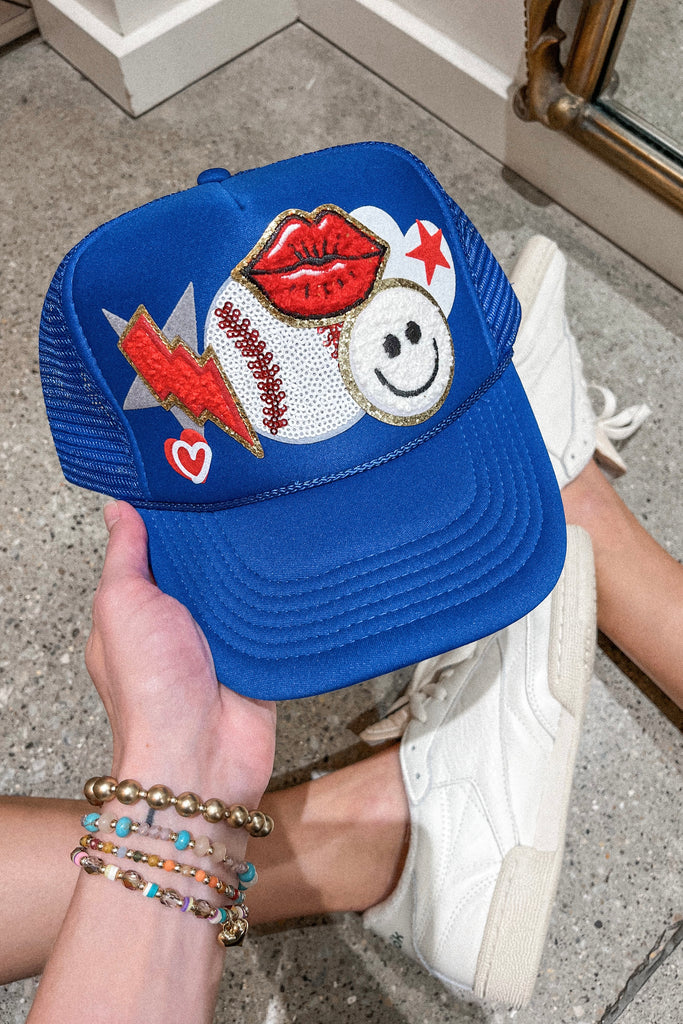 Baseball Patch Trucker Hat - BluePeppermint Boutique