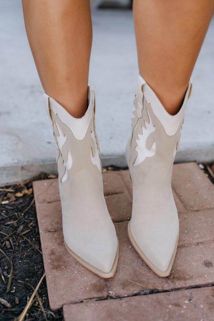 Houston Calling Taupe Boots - BluePeppermint Boutique