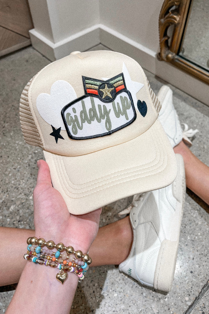 Giddy Up Patch Trucker Hat - BluePeppermint Boutique