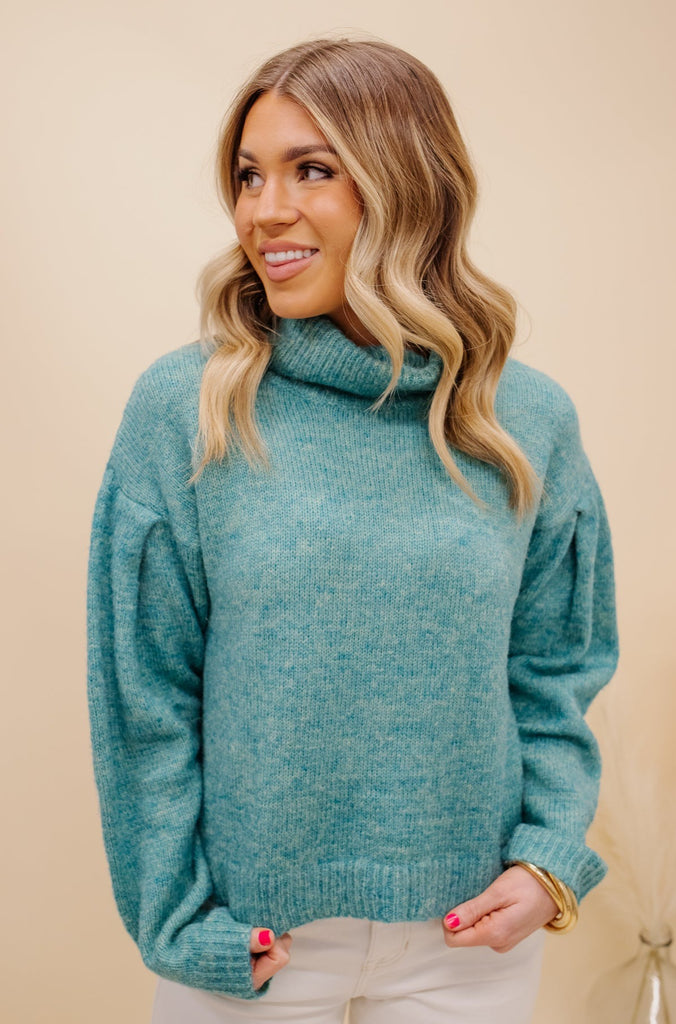 Loosey Lizzy Turtleneck Sweater - BluePeppermint Boutique