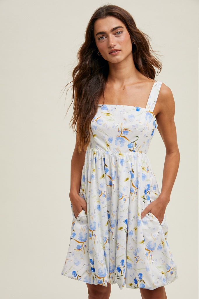Calista Bubble Mini Dress - BluePeppermint Boutique