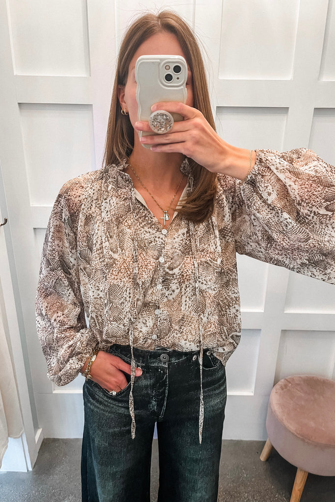 Rattlesnake Blouse - BluePeppermint Boutique