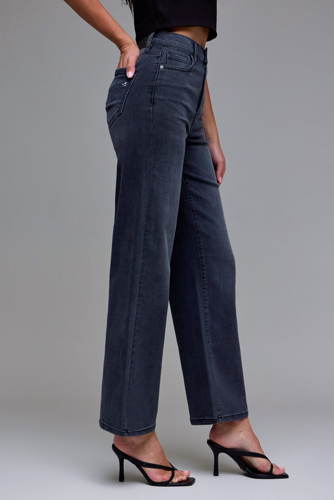Hidden | Black High Rise Dad Jean - BluePeppermint Boutique