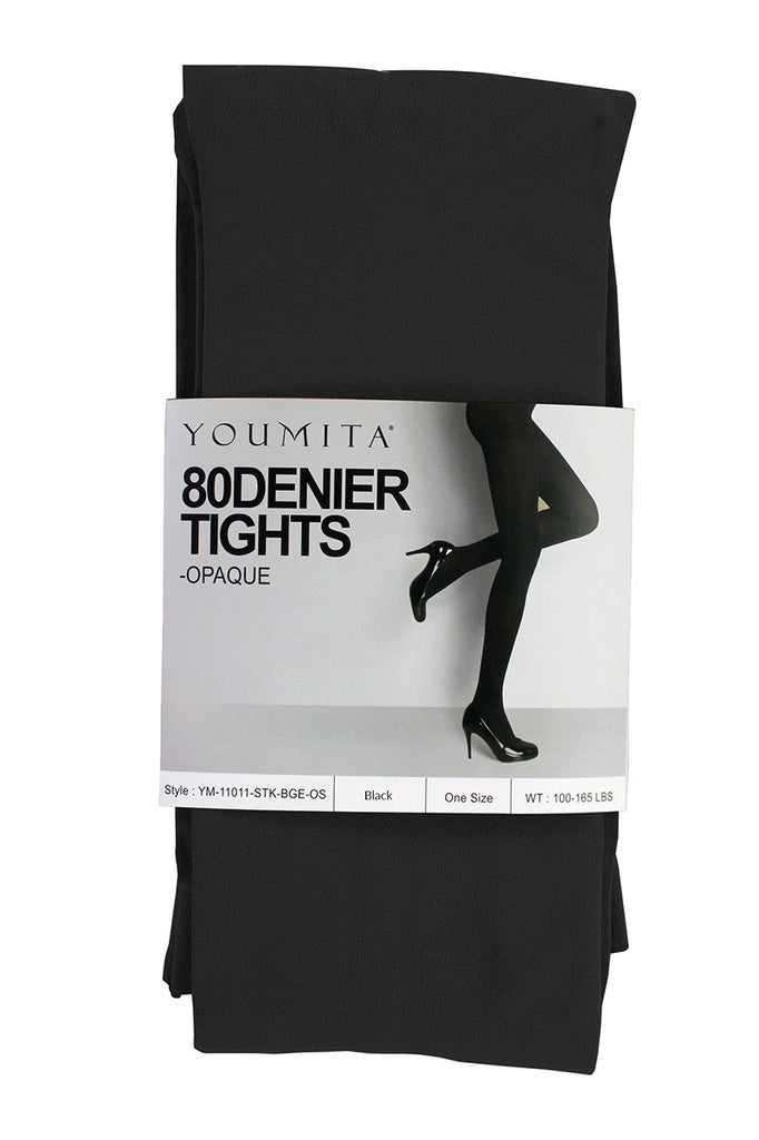 Black Opaque Tights - BluePeppermint Boutique
