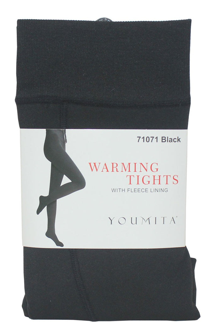 Black Fleece Lined Tights - BluePeppermint Boutique