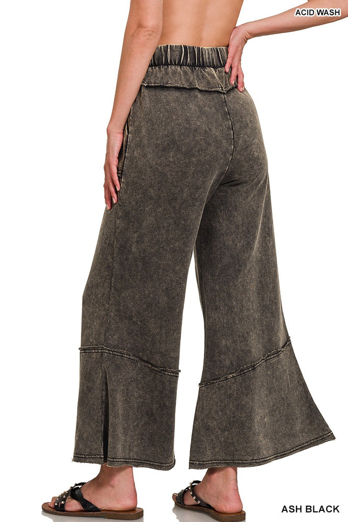 Keene Exposed Seam Pants - Ash Black - BluePeppermint Boutique