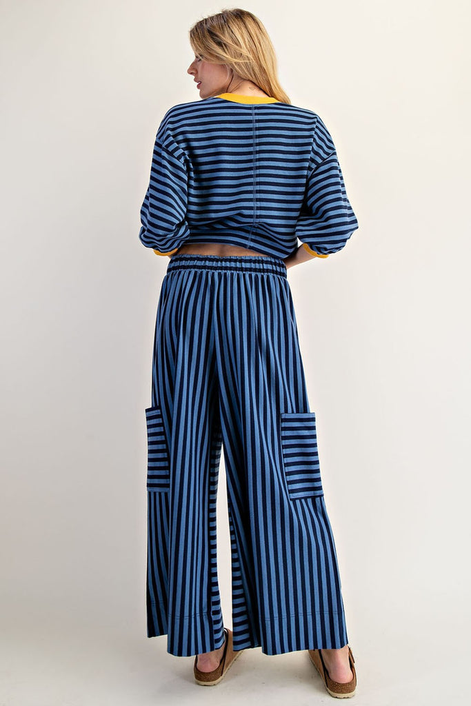 Gigi Striped Pants - BluePeppermint Boutique