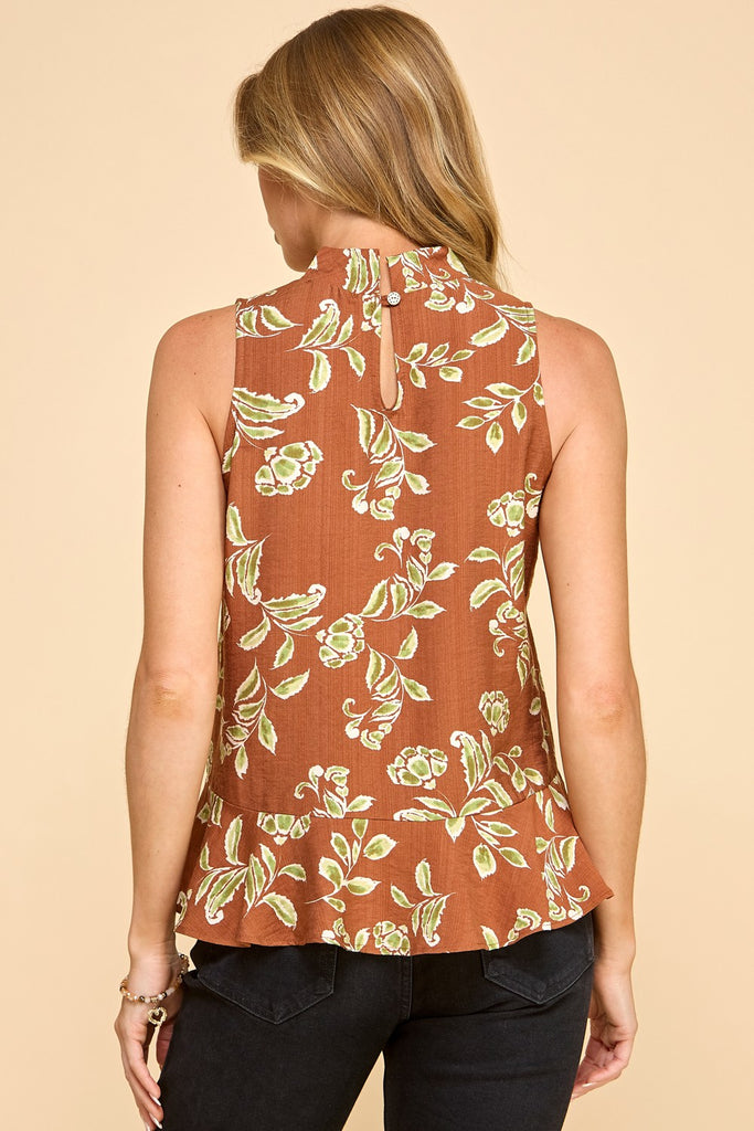 Rooted Floral Blouse - BluePeppermint Boutique