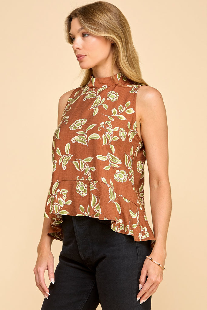 Rooted Floral Blouse - BluePeppermint Boutique