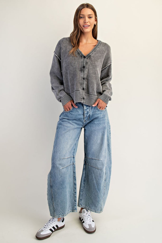 Chill Sunday Cardigan - Black - BluePeppermint Boutique