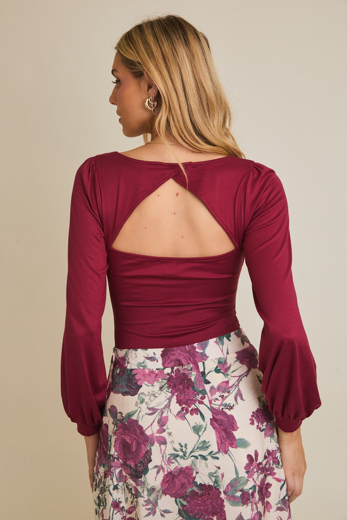 Napa Open Back Bodysuit - BluePeppermint Boutique