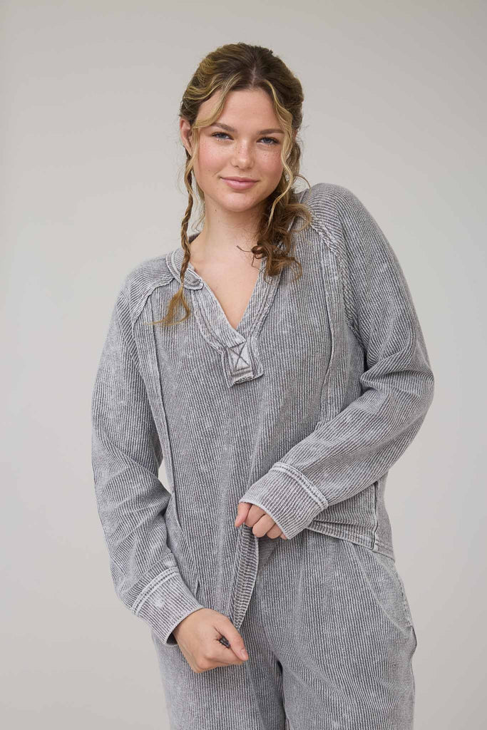 Tucker Ribbed Long Sleeve - BluePeppermint Boutique