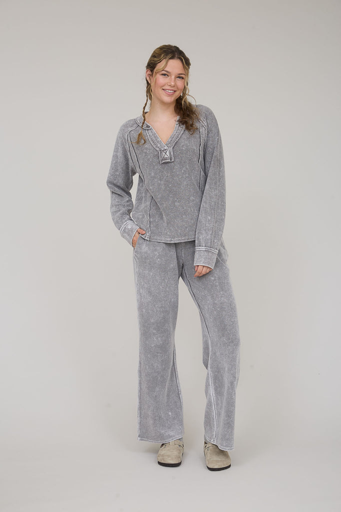 Tucker Ribbed Lounge Pants - BluePeppermint Boutique