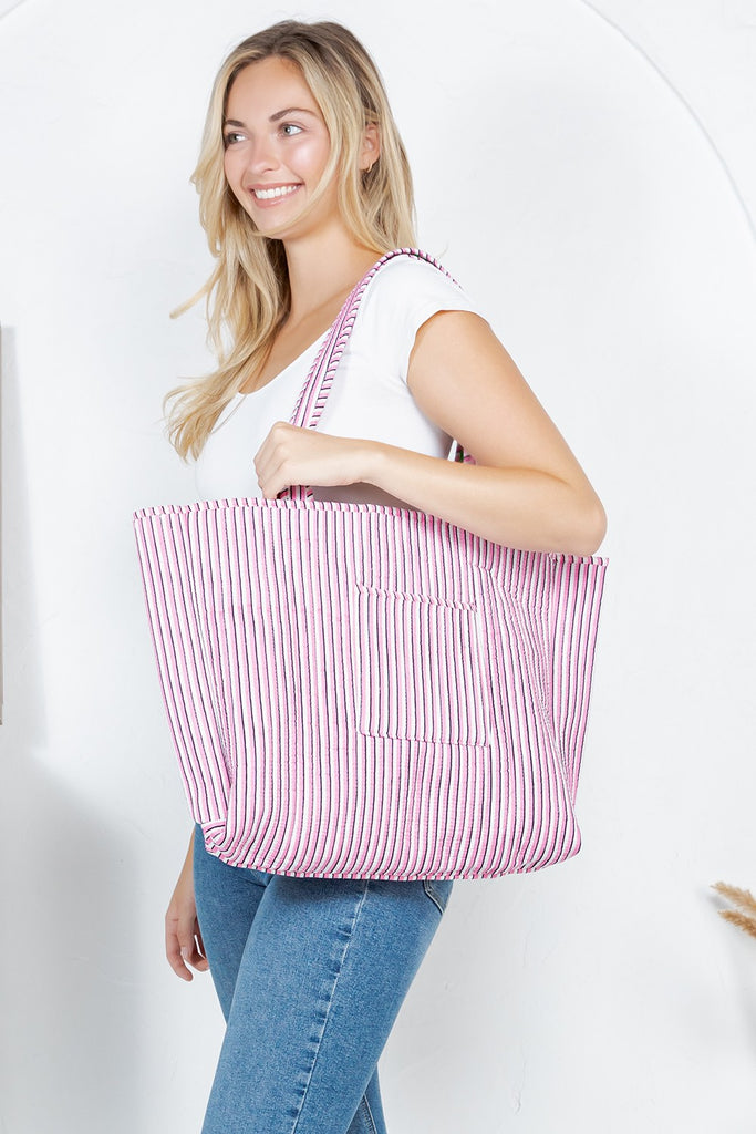 Reversible Tiger Tote Bag - Green - BluePeppermint Boutique