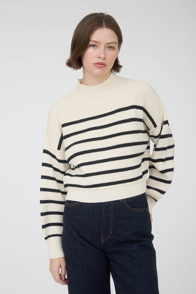Liv Striped Sweater - BluePeppermint Boutique