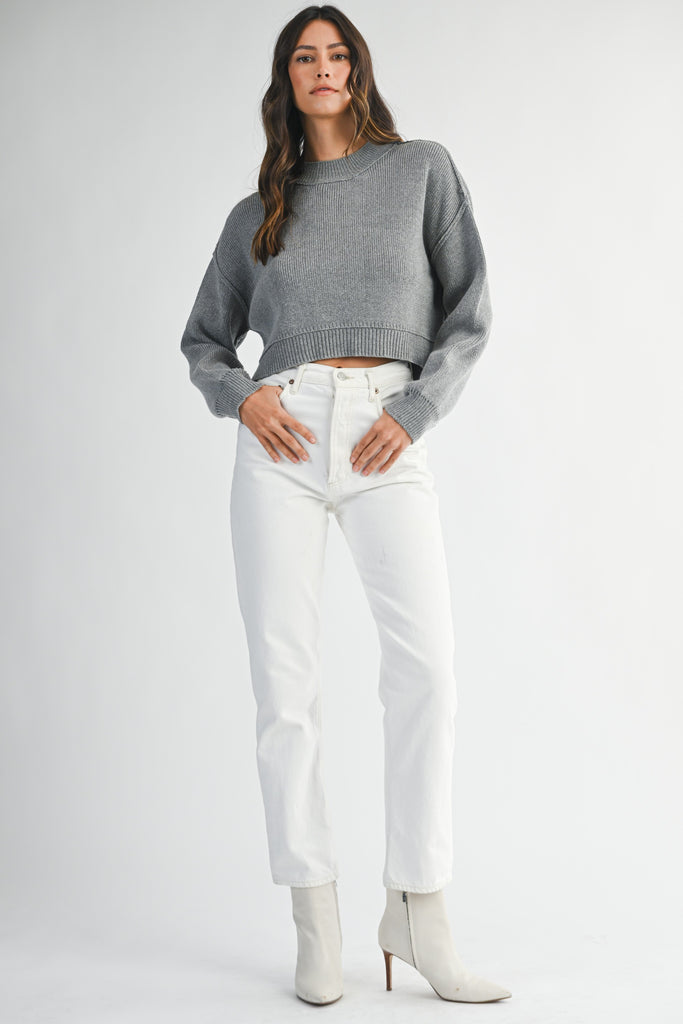 Daylight Sweater - Grey - BluePeppermint Boutique