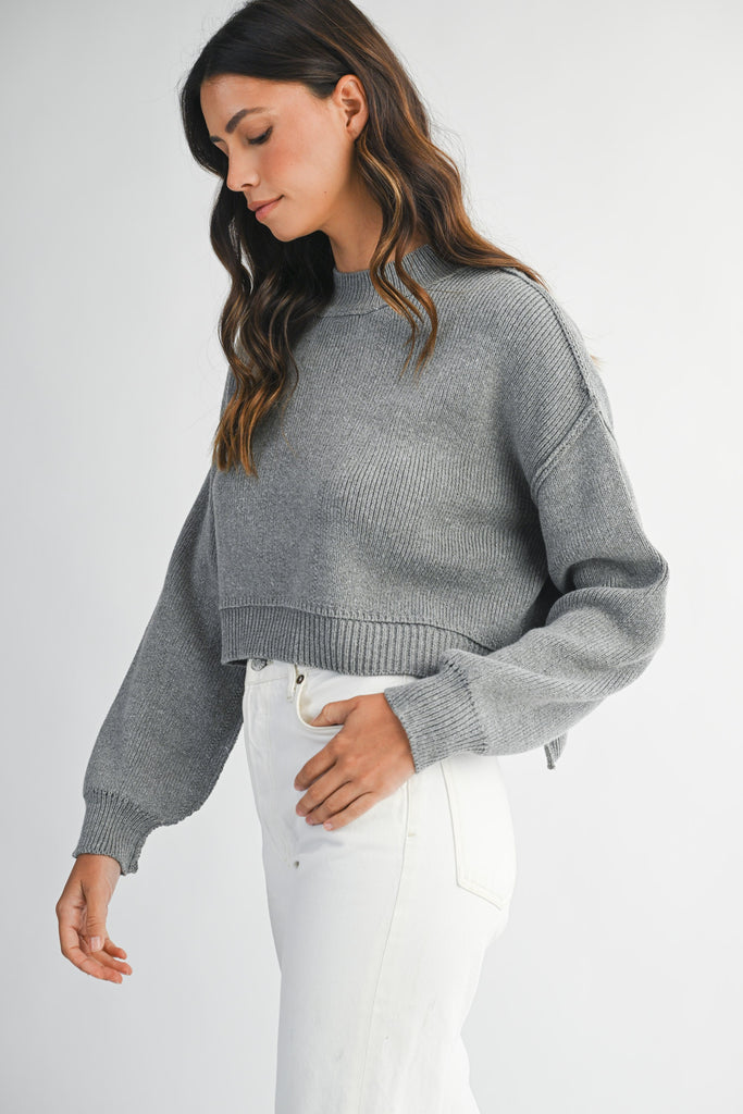 Daylight Sweater - Grey - BluePeppermint Boutique