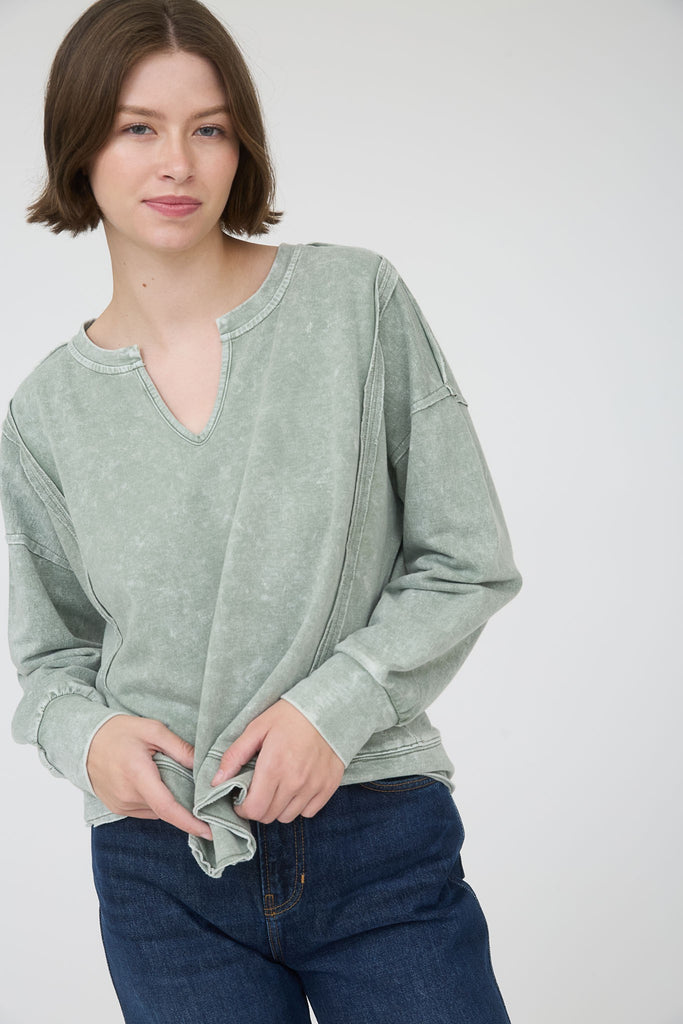 Lucky Long Sleeve Top - BluePeppermint Boutique