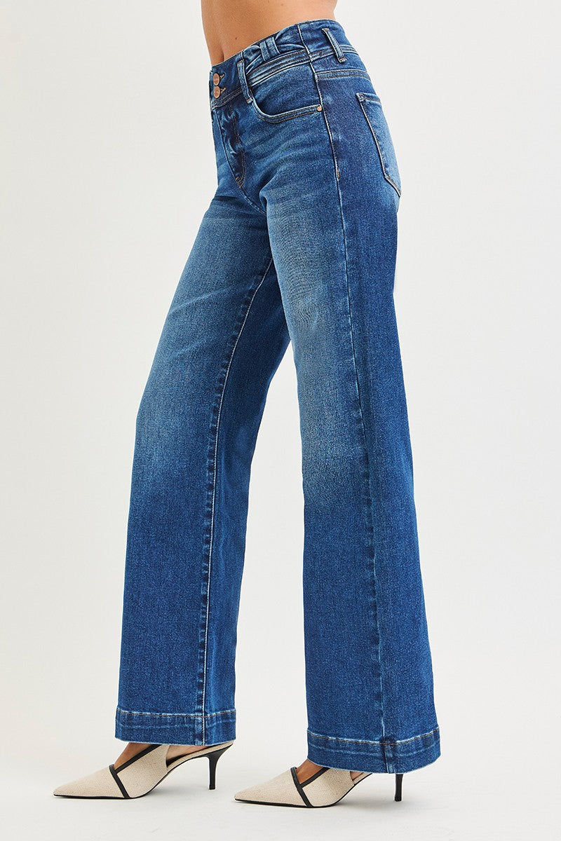 Risen | Kitty Tummy Control Bow Waist Jeans | BluePeppermint Boutique