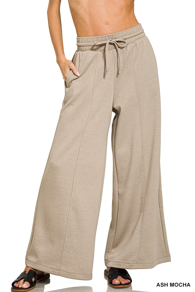 Calvin Wide Leg Scuba Pants - BluePeppermint Boutique