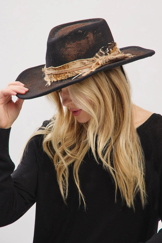 Scarlett 2in1 Cowboy Hat - BluePeppermint Boutique