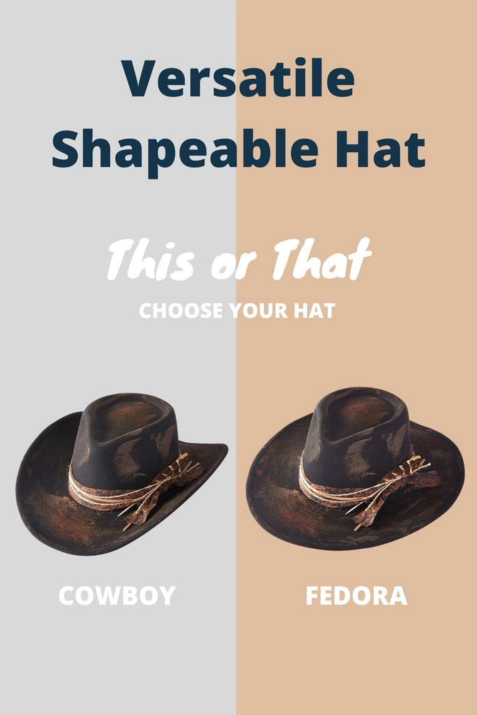 Margaret 2in1 Cowboy Hat - BluePeppermint Boutique