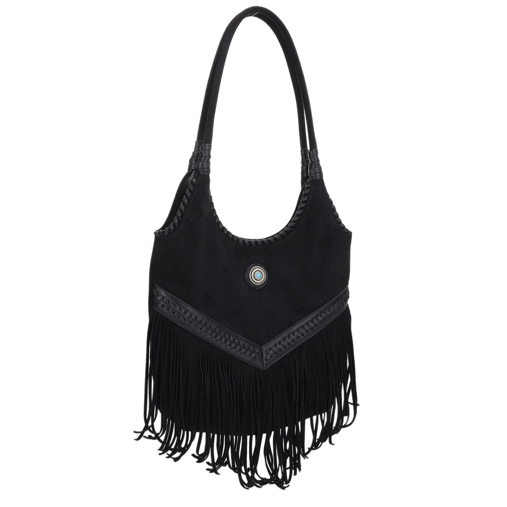 Western Fringe Bag - Black - BluePeppermint Boutique