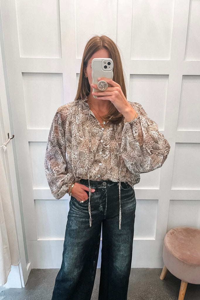 Rattlesnake Blouse - BluePeppermint Boutique