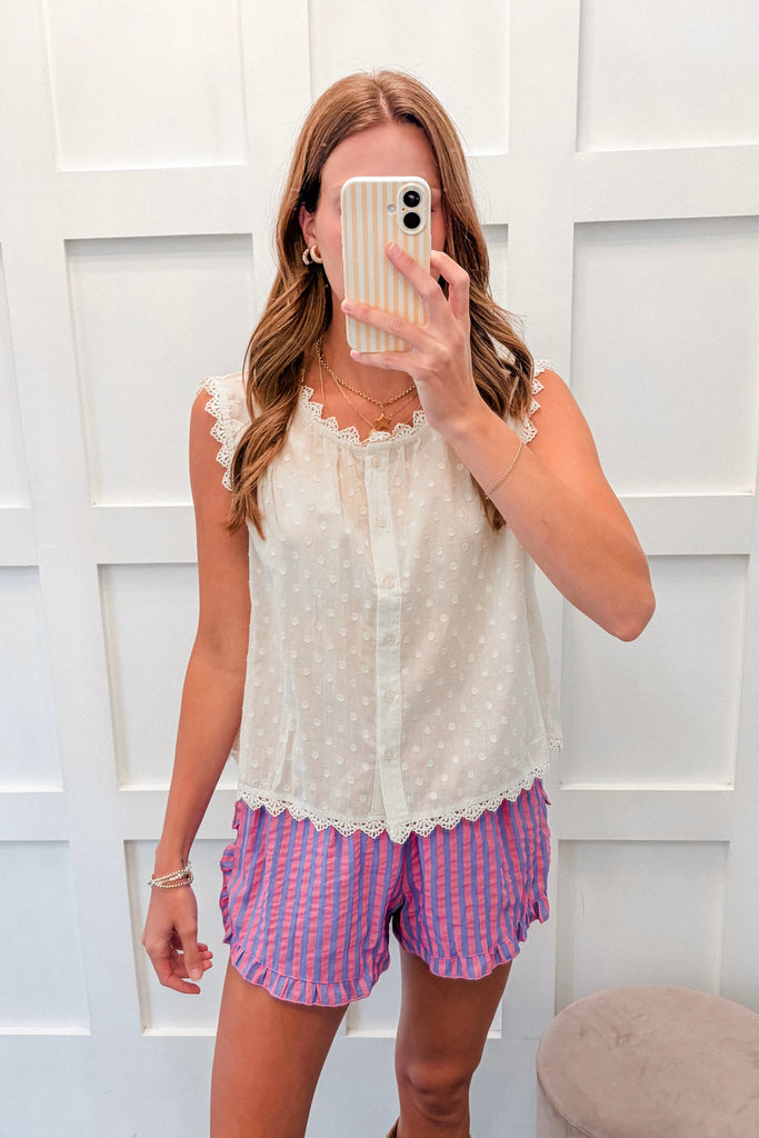 Cherry Blossom Floral Mesh Top | BluePeppermint Boutique