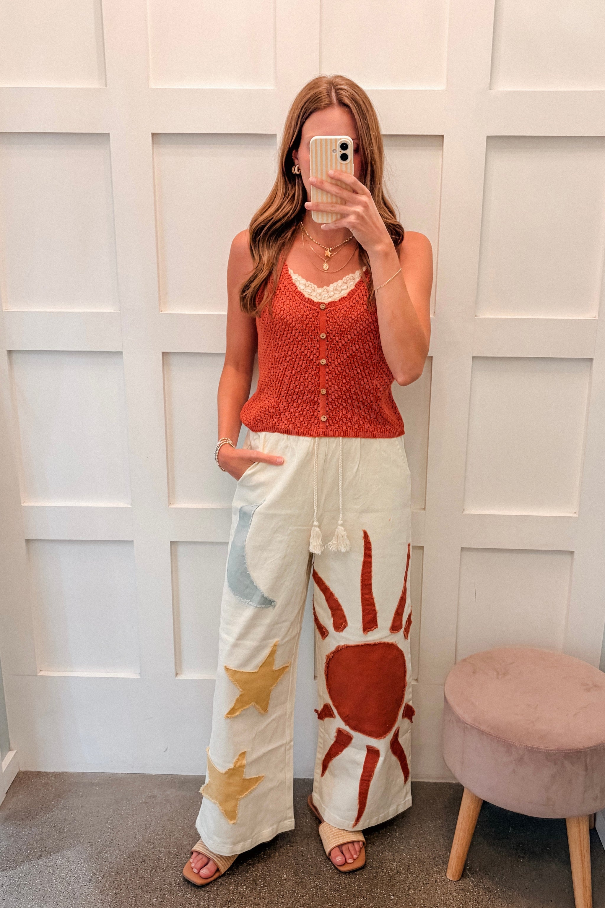 Knot Now Open Knit Tie-Front Vest | BluePeppermint Boutique