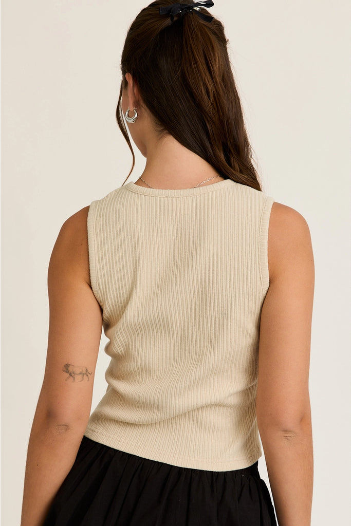 Line Dance Embroidered Tank - BluePeppermint Boutique