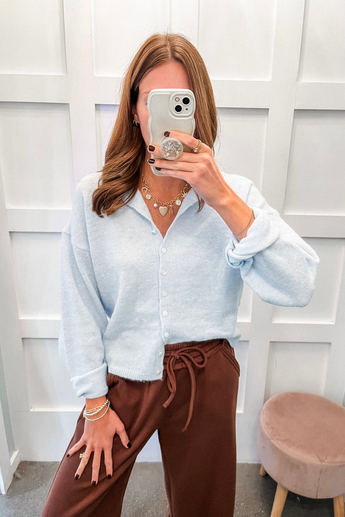 soft and thin button up cardigan top