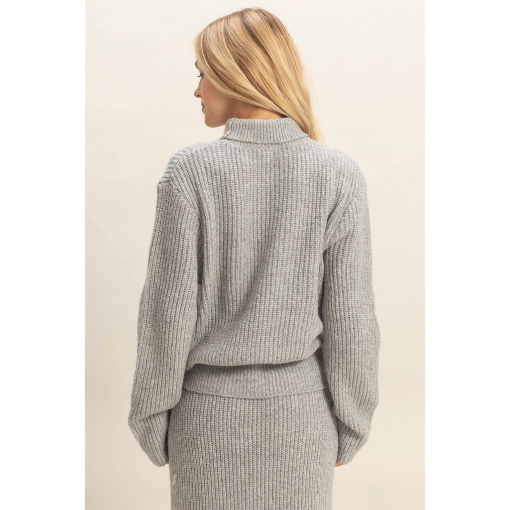 Hollie Ribbed Turtleneck Sweater - BluePeppermint Boutique