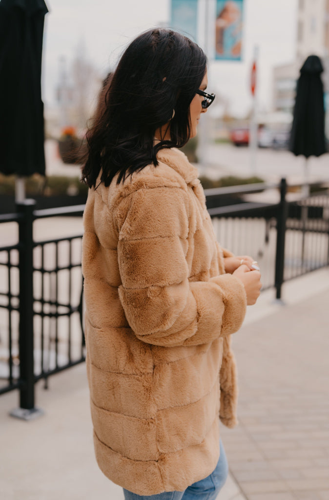 Heavenly Faux Fur Jacket - BluePeppermint Boutique