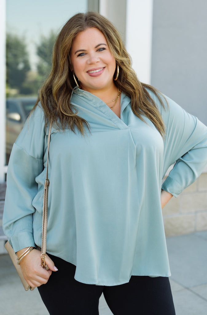 Brooklyne Long Sleeve Blouse - BluePeppermint Boutique