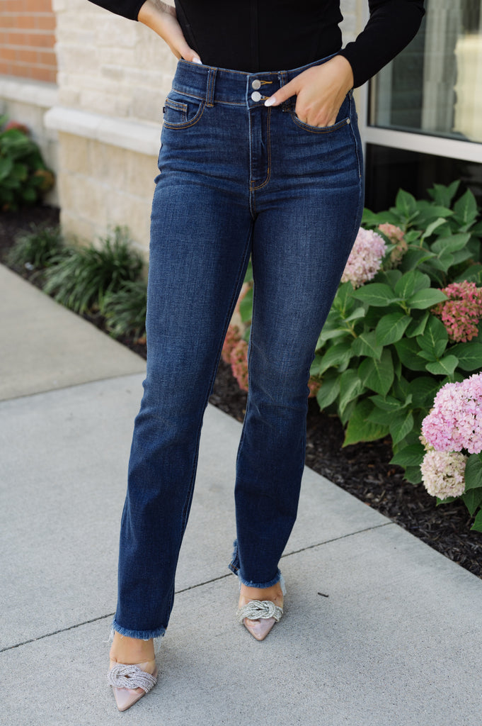 Judy has no more Blues Bootcut Jean - BluePeppermint Boutique