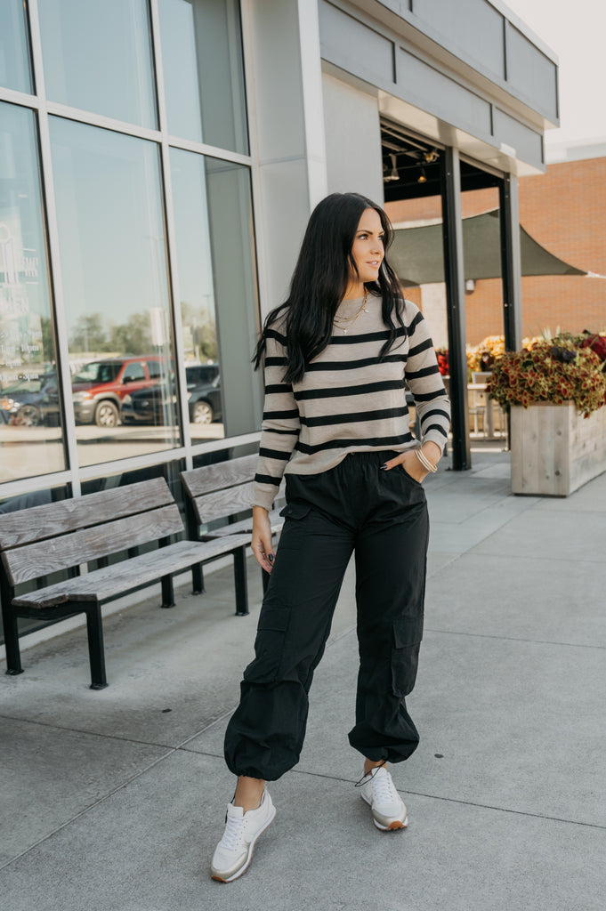 Everyday Nylon Cargo Joggers - BluePeppermint Boutique
