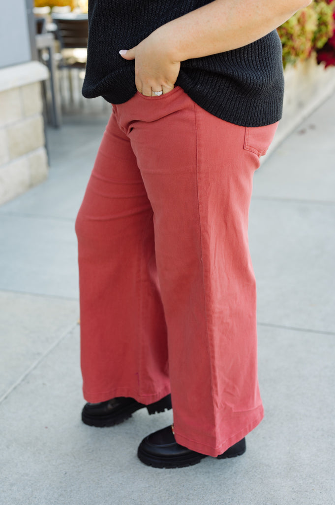 Wendy Wide Leg Trousers - BluePeppermint Boutique