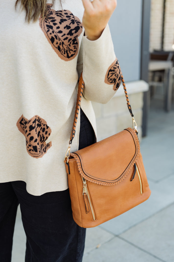 The Cheryl Brown with Gold Details Purse - BluePeppermint Boutique