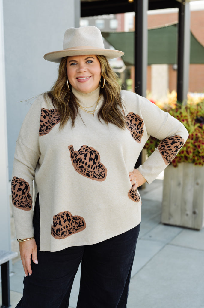 Yeehaw It's Fall Cowboy Hat Sweater - BluePeppermint Boutique