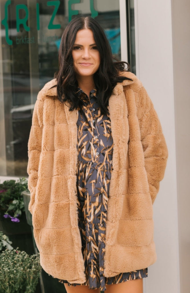 Heavenly Faux Fur Jacket - BluePeppermint Boutique