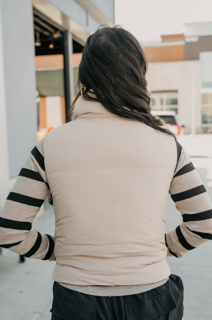Laila Short Reversible Puffer Vest - BluePeppermint Boutique