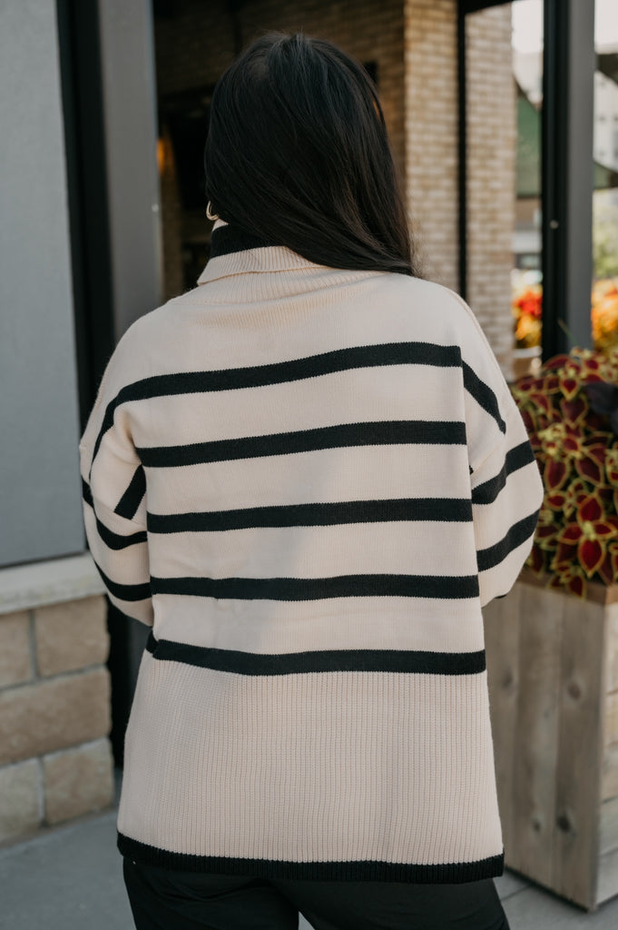 Meet me in Paris Wide Sleeve Turtleneck - BluePeppermint Boutique