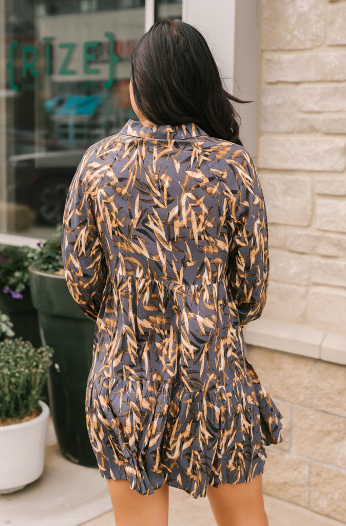 Sticks And Stones Button Down Dress - BluePeppermint Boutique