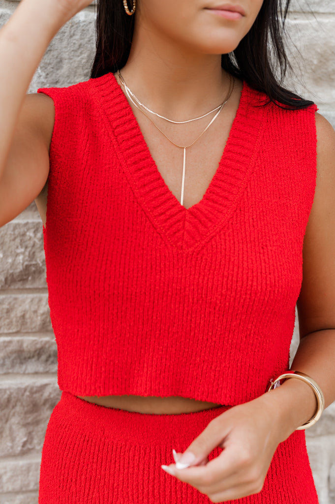 Britney Era V-Neck Cropped Sweater Top - BluePeppermint Boutique