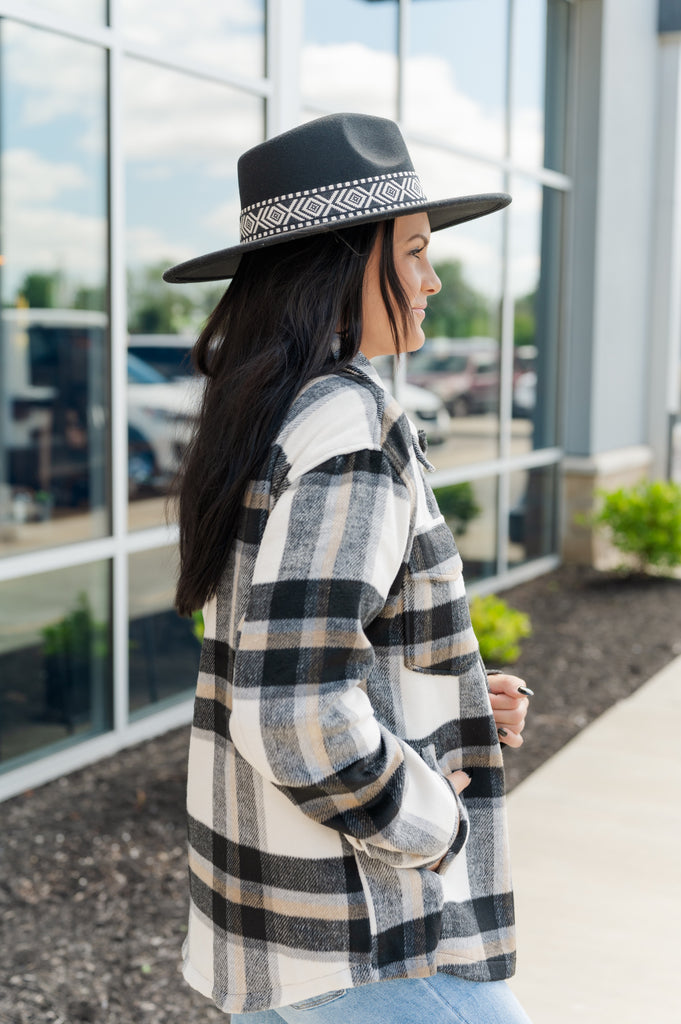 Pumpkin Patch Chic Plaid Button Down Coat - BluePeppermint Boutique