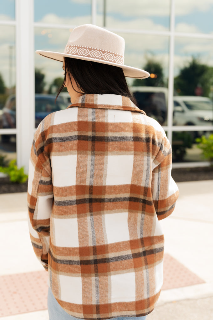 Pumpkin Patch Chic Plaid Button Down Coat - BluePeppermint Boutique