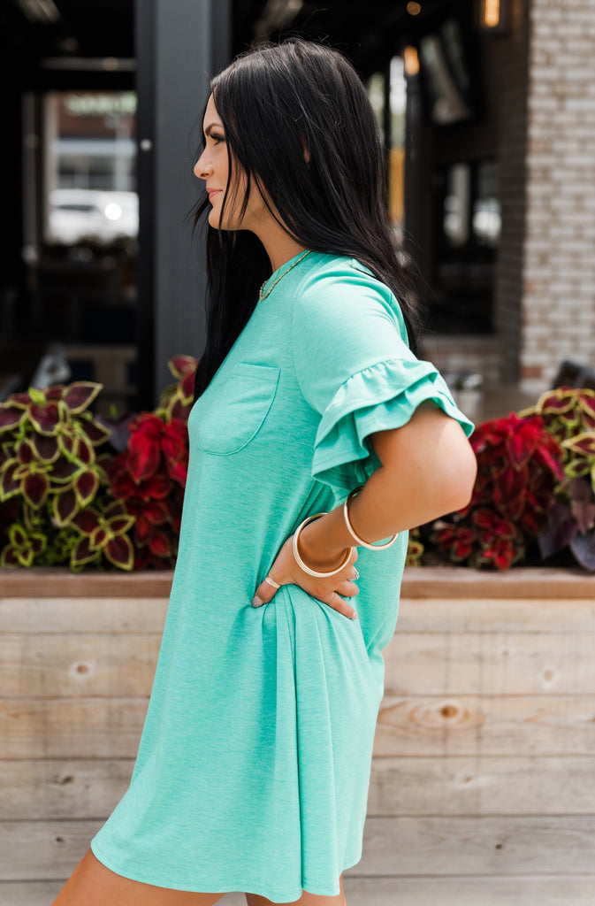 Tea Time Flowy T-Shirt Dress - BluePeppermint Boutique
