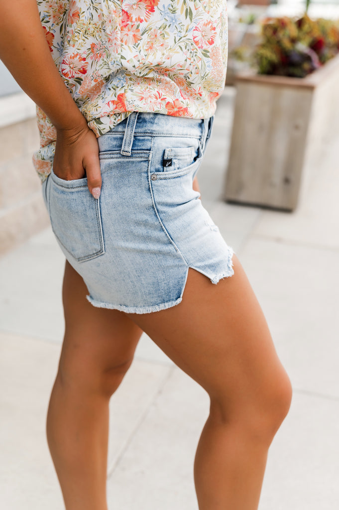 Yes You KanCan High Rise Denim Shorts - BluePeppermint Boutique
