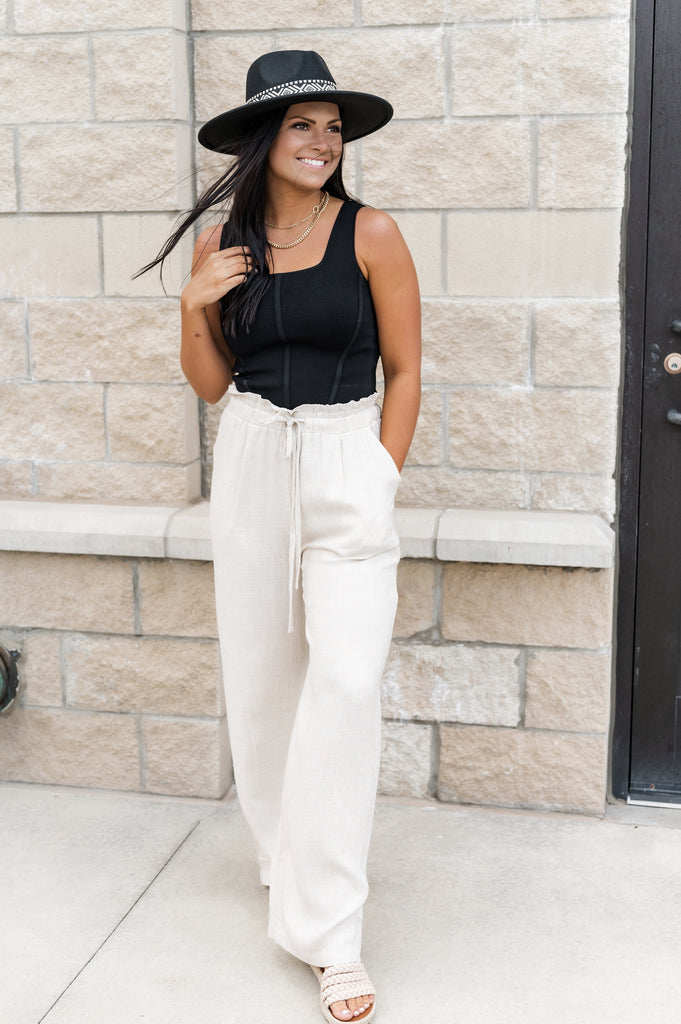 Quinn Spandex Crop Top Black - BluePeppermint Boutique